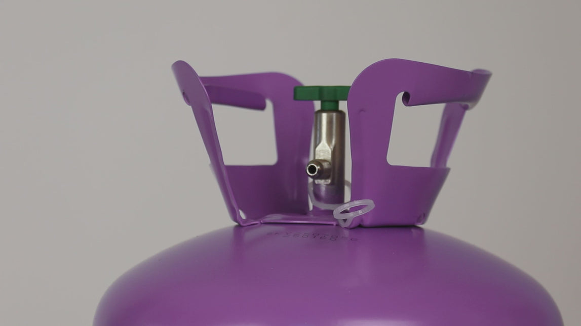 Heliumtank med 50 ballonger och band