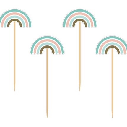 Prikkers Regenboog 4cm 8st van Haza Witbaard koop je bij Partywinkel