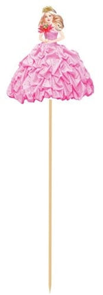 Prinses Cupcake Toppers 20cm 8st van Haza Witbaard koop je bij Partywinkel