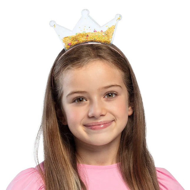 Prinses Haarband Glitter Kroon van Boland koop je bij Partywinkel