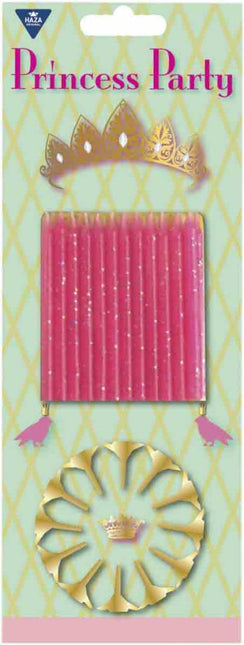 Prinsessen Kaarsjes Party 12st van Haza Witbaard koop je bij Partywinkel