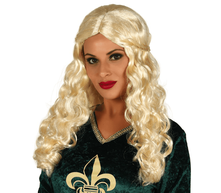 Pruik Blonde Krullen van Fiestas Guirca koop je bij Partywinkel