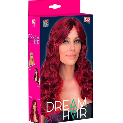 Pruik Droomhaar Taylor Rood van Widmann koop je bij Partywinkel