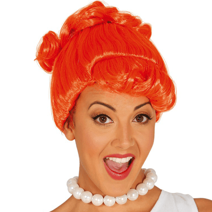 Pruik Holbewoner Oranje van Fiestas Guirca koop je bij Partywinkel