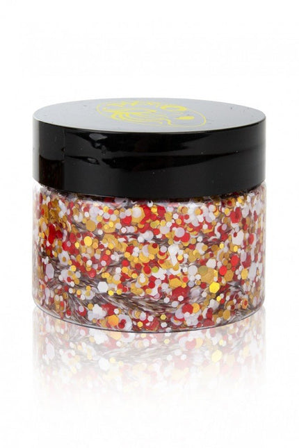 PXP Chunky Glitter Creme Big Red/White/Yellow 40ml van PXP Professional Colours koop je bij Partywinkel