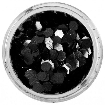 PXP Chunky Glitter Pitch Black 2,5gr van PXP Professional Colours koop je bij Partywinkel