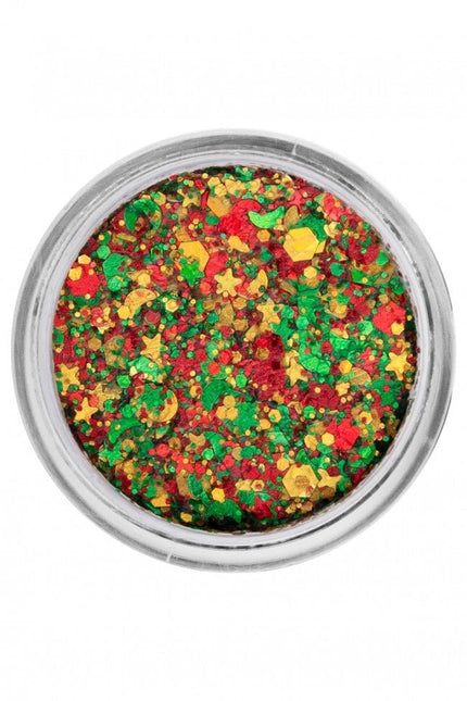 PXP Pressed Chunky Glitter Creme Red/Yellow/Green 10ml van PXP Professional Colours koop je bij Partywinkel