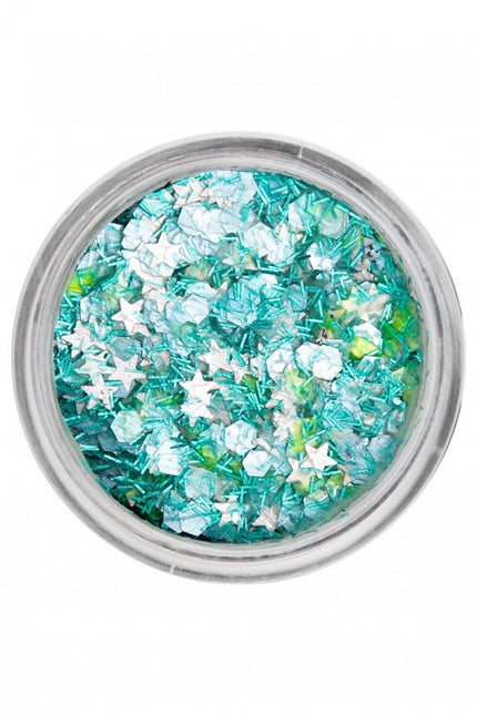 PXP Pressed Chunky Glitter Creme Turquoise Ocean 10ml van PXP Professional Colours koop je bij Partywinkel