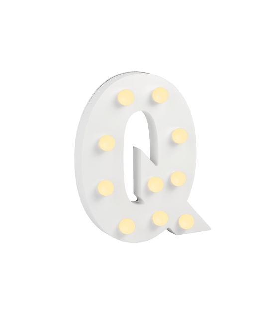 Q Licht Letter 16,5cm van Paper Dreams koop je bij Partywinkel