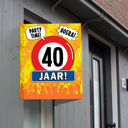 Raambord 40 jaar 60cm van Paper Dreams koop je bij Partywinkel