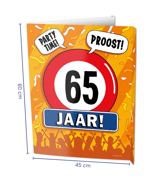 Raambord 65 jaar 60cm van Paper Dreams koop je bij Partywinkel
