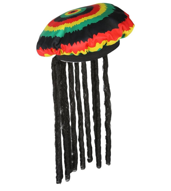 Rasta Muts Gekleurd Met Dreadlocks van Widmann koop je bij Partywinkel
