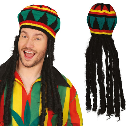 Rasta Muts Met Haar van Fiestas Guirca koop je bij Partywinkel