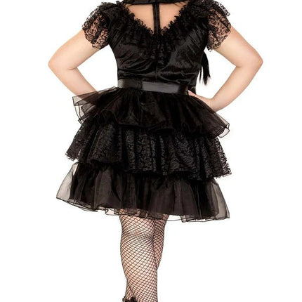 Raving Rebel Wednesday Jurk Dames Plus Size Leg Avenue van Leg Avenue koop je bij Partywinkel