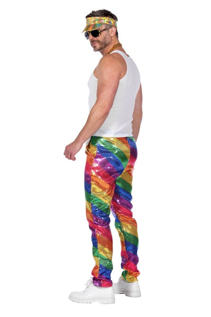 Regenboog Broek Heren van Wilbers & Wilbers koop je bij Partywinkel