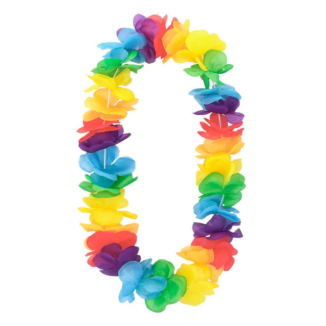 Regenboog Hawaii Krans van Boland koop je bij Partywinkel