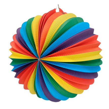 Regenboog Lampion Papier 25cm van Boland koop je bij Partywinkel