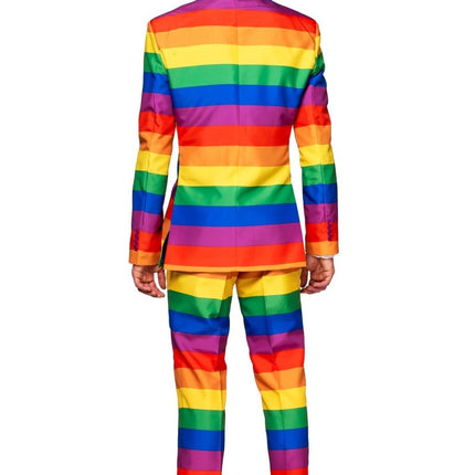 Regenboog Pak Heren Suitmeister van Suitmeister koop je bij Partywinkel