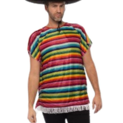 Regenboog Poncho Polyester van Partychimp koop je bij Partywinkel