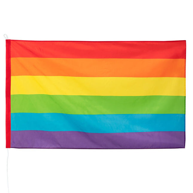 Regenboog Vlag 1,5m van Boland koop je bij Partywinkel