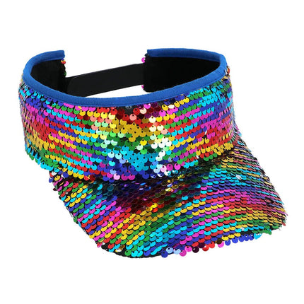 Regenboog Zonneklep Pailletten van Boland koop je bij Partywinkel