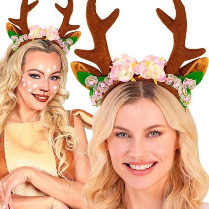 Rendier Haarband Bruin van Widmann koop je bij Partywinkel