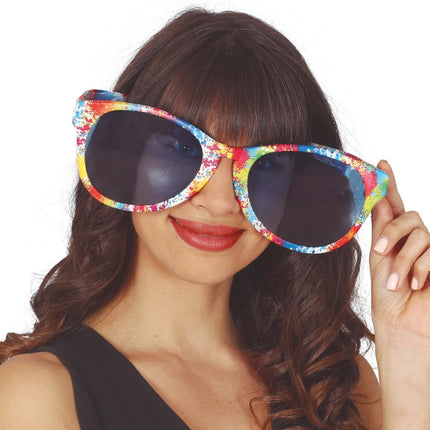 Reuzenbril Meerkleurig van Fiestas Guirca koop je bij Partywinkel