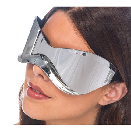 Zilveren Futuristische Spiegelbril