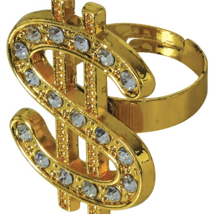Ring Goud Dollar van Fiestas Guirca koop je bij Partywinkel