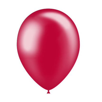 Rode Ballonnen Metallic 25cm 10st van Balloonia koop je bij Partywinkel