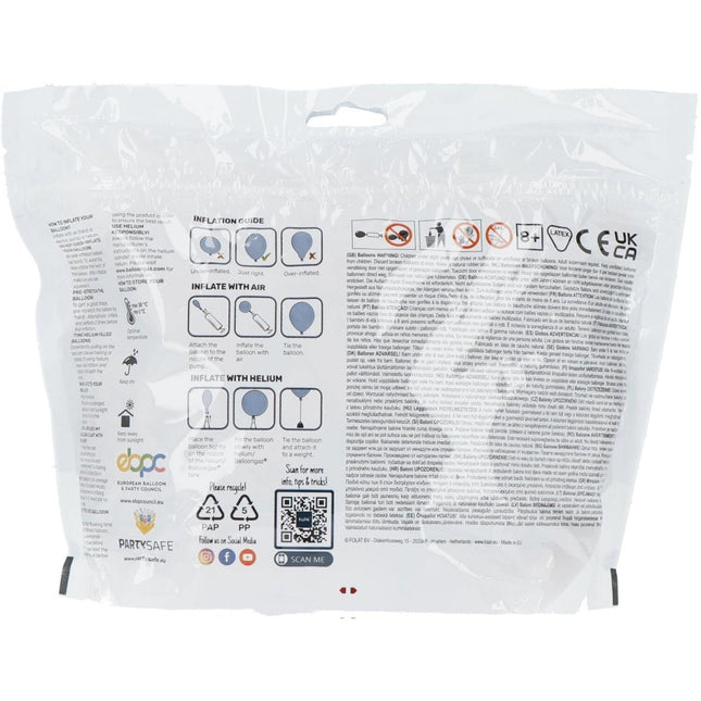 Rode Ballonnen Metallic Fiery Red 33cm 50st van Folat koop je bij Partywinkel