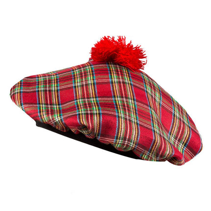 Rode Baret Tartan van Boland koop je bij Partywinkel