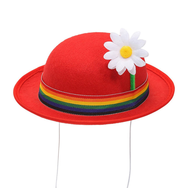 Rode Bolhoed Met Bloem van Widmann koop je bij Partywinkel