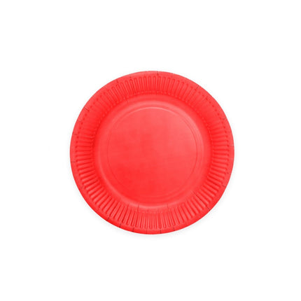 Rode Borden Papier 18cm 20st van WeFiesta koop je bij Partywinkel