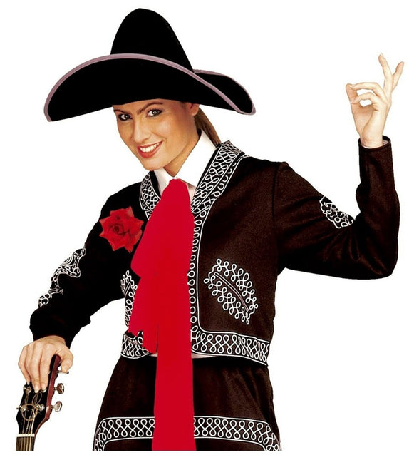 Rode Broche Roos 10cm van Widmann koop je bij Partywinkel