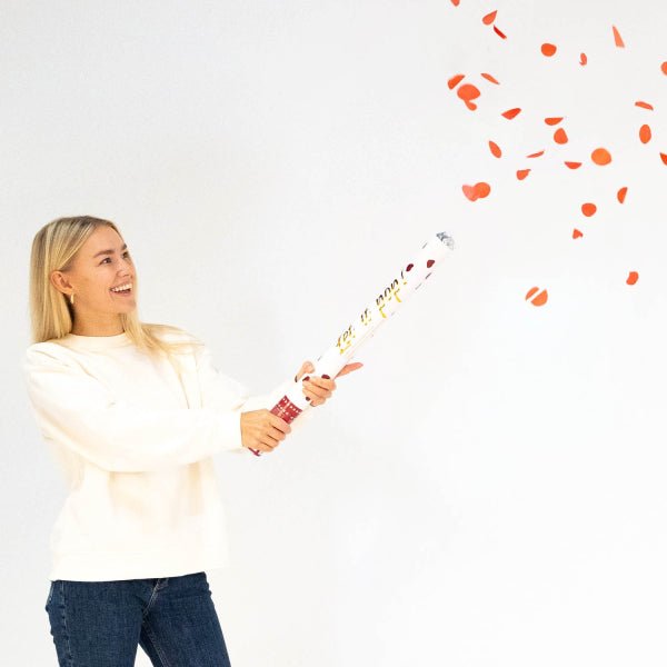 Rode Confetti Kanon 60cm van Riethmueller koop je bij Partywinkel