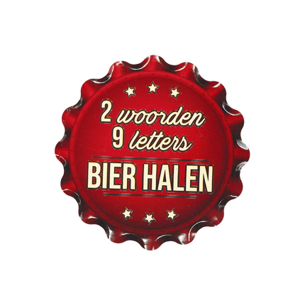 Rode Onderzetters Bier Halen 11cm van Paper Dreams koop je bij Partywinkel