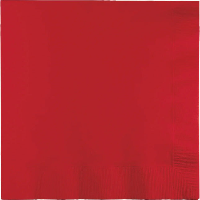 Rode Servetten 3 - Laags 33cm 50st van Creative Converting koop je bij Partywinkel