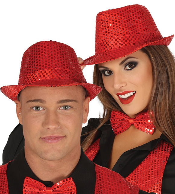 Rode Strik Glitter Paillet van Fiestas Guirca koop je bij Partywinkel