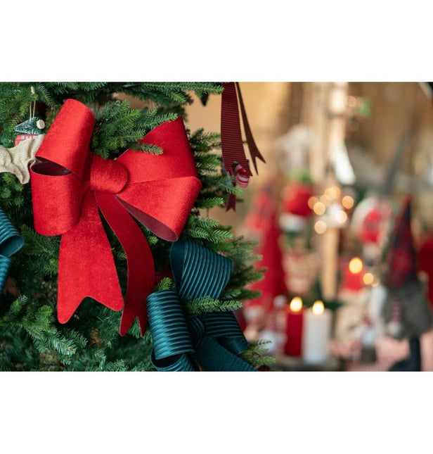 Rode Strik Velvet 51cm van CHAKS koop je bij Partywinkel