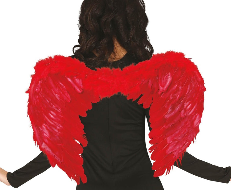 Rode Vleugels Veren 60x45cm van Fiestas Guirca koop je bij Partywinkel