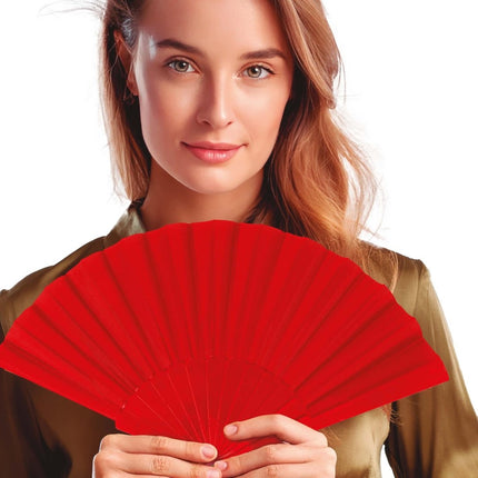 Rode Waaier van Fiestas Guirca koop je bij Partywinkel