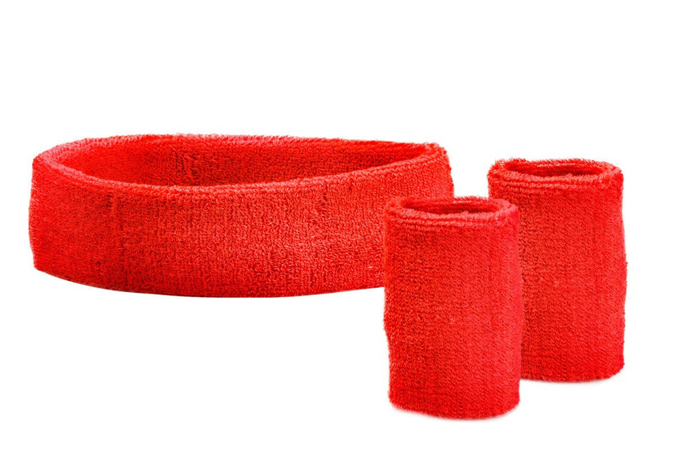 Rode Zweetbandjes Set van Wilbers & Wilbers koop je bij Partywinkel