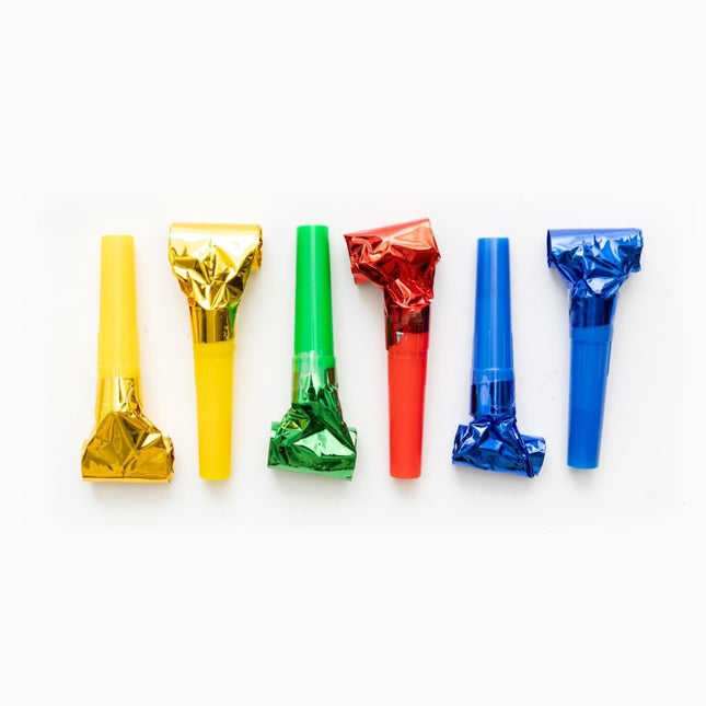 Roltongen Metallic Gekleurd 6st van WeFiesta koop je bij Partywinkel