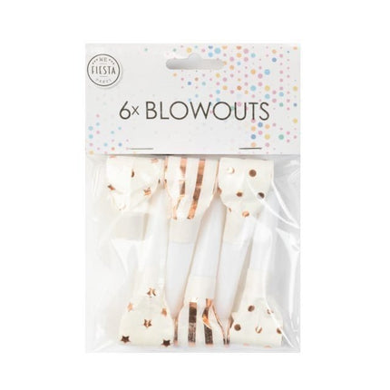 Roltongen Rose Goud 6st van WeFiesta koop je bij Partywinkel