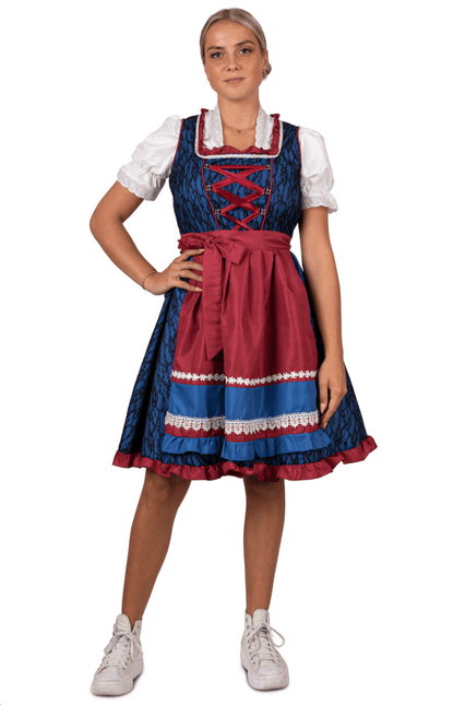 Rood Blauwe Dirndl Jurk Oktoberfest van PartyXclusive koop je bij Partywinkel