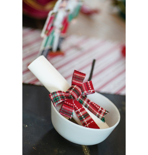 Rood Groene Strik Schotse Ruit 10cm 3st van CHAKS koop je bij Partywinkel