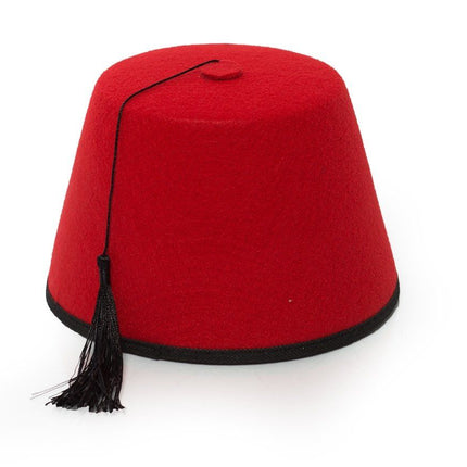 Rood Hoed Fez van Partychimp koop je bij Partywinkel