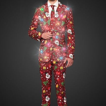 Rood Pak Kerstmis Met Licht van Suitmeister koop je bij Partywinkel