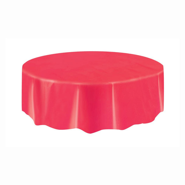 Rood Tafelkleed Rond 2,13m van Unique koop je bij Partywinkel